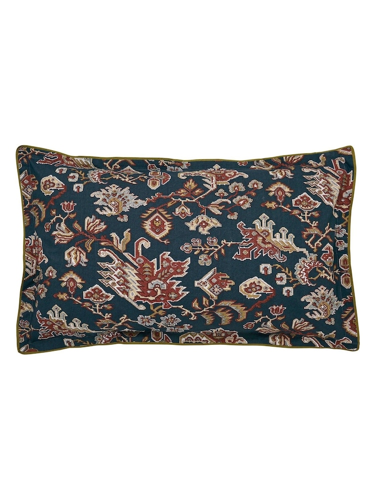 Bedeck of Belfast Deep Teal Tan Avero 200 Thread Count Duvet Set - Image 6 of 6