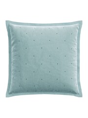 Bedeck of Belfast Duck Egg Sybil Quilted Pillowsham - Image 1 of 4