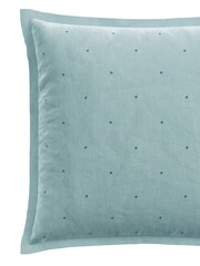 Bedeck of Belfast Duck Egg Sybil Quilted Pillowsham - Image 2 of 4