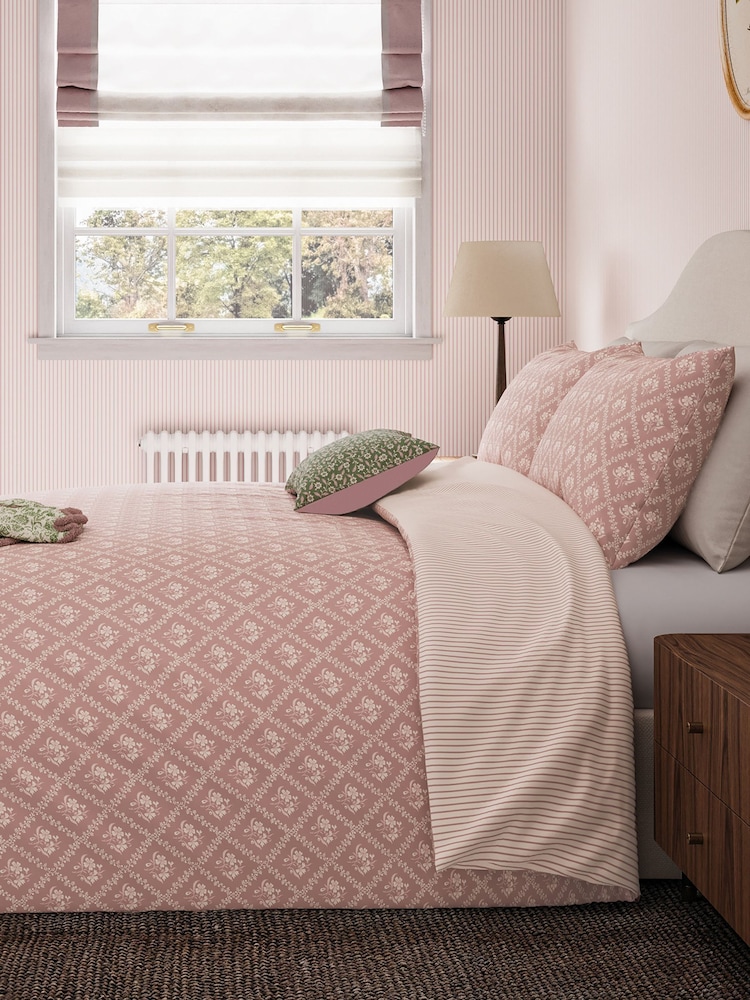 Helena Springfield Pink Meadow Posy 100% Cotton Duvet Set - Image 2 of 6