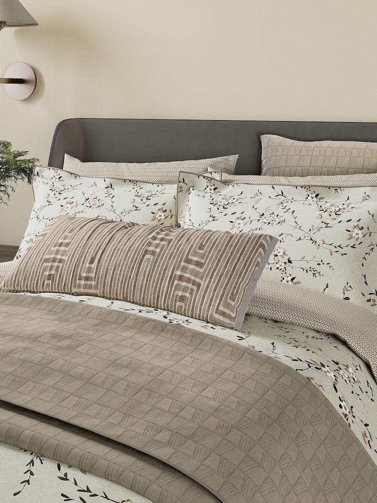 Bedeck of Belfast Warm Grey Rana Quilted Pillowsham - Image 1 of 4 Bedeck of Belfast Warm Grey Rana Quilted Pillowsham - Image 1 of 4