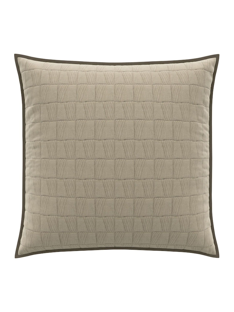 Bedeck of Belfast Warm Grey Rana Quilted Pillowsham - Image 2 of 4 Bedeck of Belfast Warm Grey Rana Quilted Pillowsham - Image 2 of 4