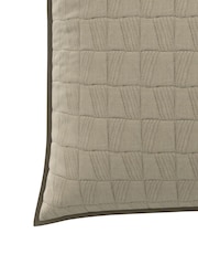 Bedeck of Belfast Warm Grey Rana Quilted Pillowsham - Image 3 of 4