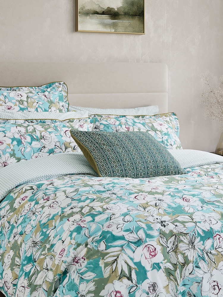 Bedeck of Belfast Blue Green Azmi Cushion - Image 2 of 5