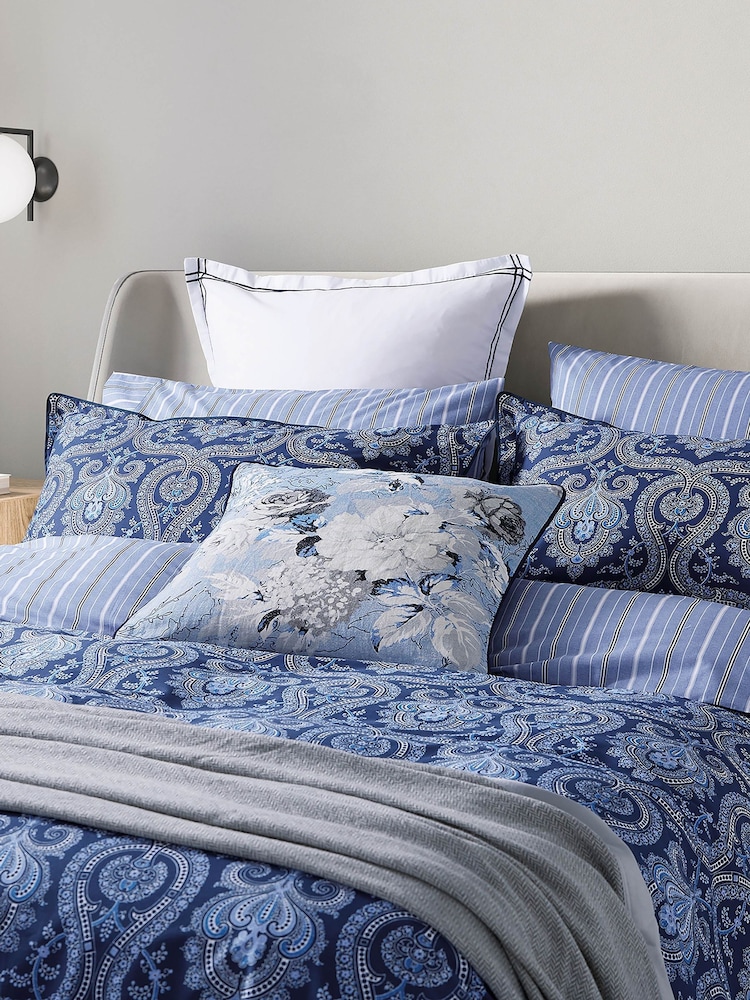 Bedeck of Belfast Navy Blue Ellis Cushion - Image 2 of 6 Bedeck of Belfast Navy Blue Ellis Cushion - Image 2 of 6