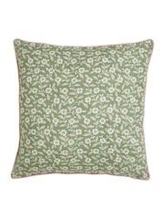 Helena Springfield Green/Pink Folk Ditsy Cushion - Image 4 of 5