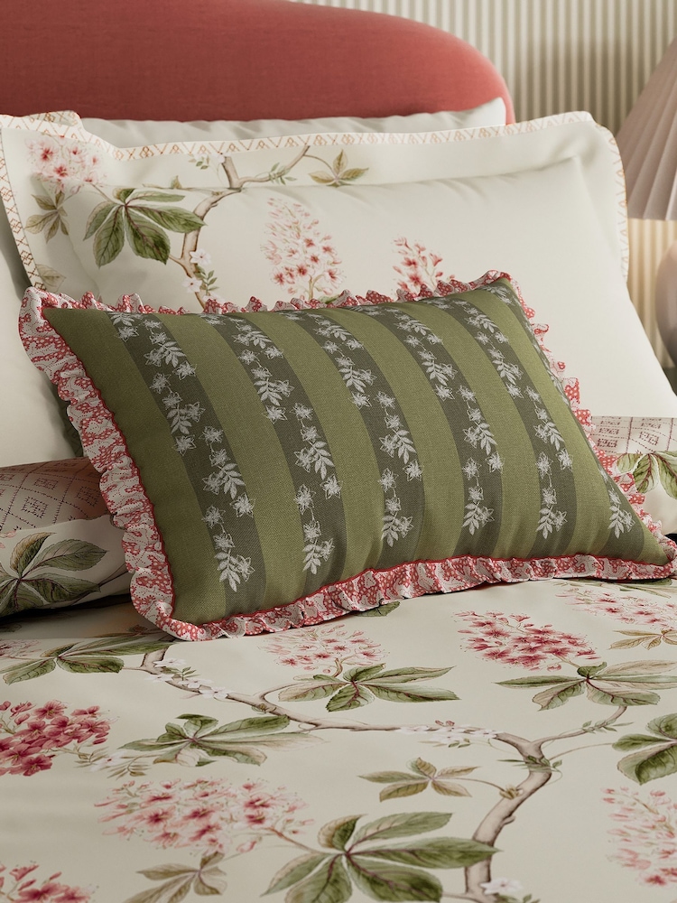 Sanderson Coral Chestnut Tree Cushion - Image 1 of 5