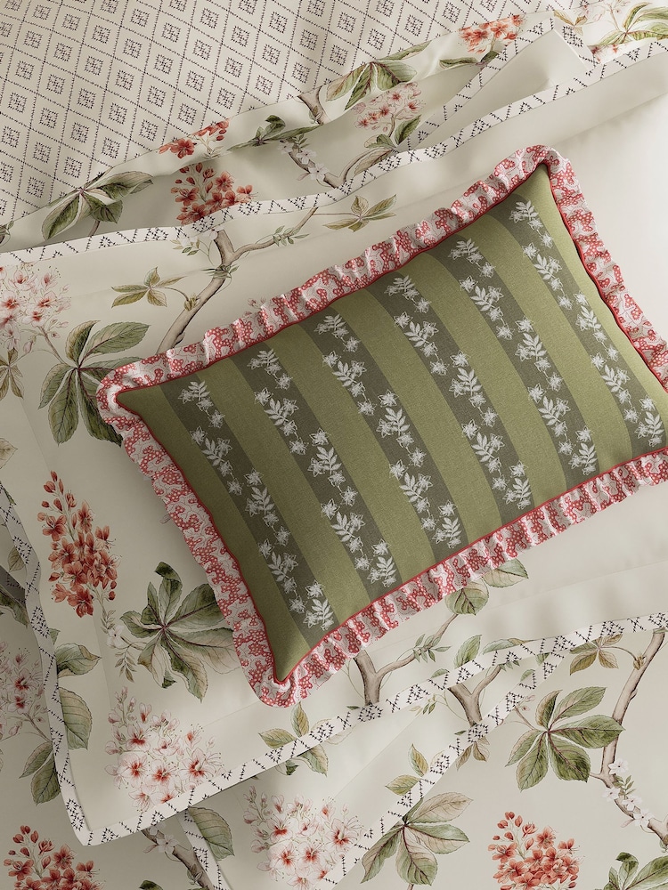 Sanderson Coral Chestnut Tree Cushion - Image 2 of 5