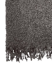 Bedeck of Belfast Charcoal Silver Boucle Wool Rich Throw - Image 3 of 3