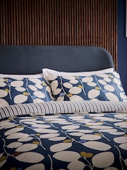 Helena Springfield Navy Althea 100% Cotton Duvet Set - Image 2 of 5