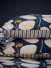Helena Springfield Navy Althea 100% Cotton Duvet Set - Image 4 of 5