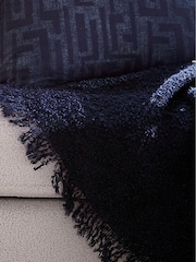 Bedeck of Belfast Navy Boucle Wool Rich Throw - Image 2 of 4