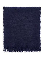 Bedeck of Belfast Navy Boucle Wool Rich Throw - Image 3 of 4
