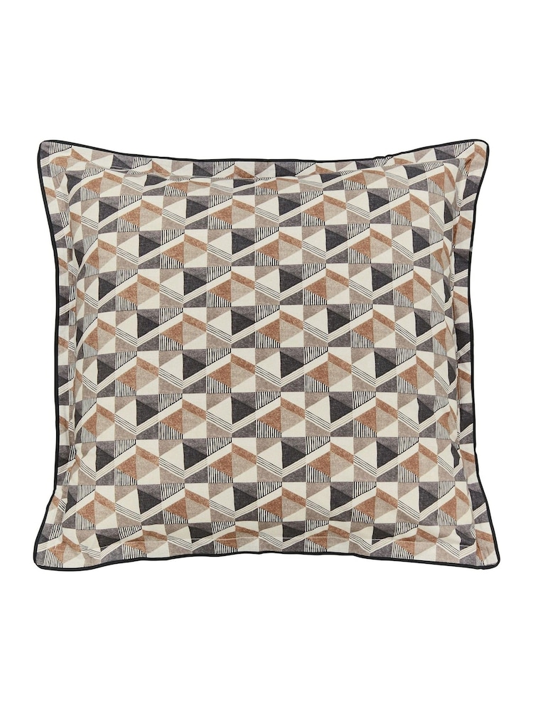 Bedeck of Belfast Charcoal/Tan Harun 200 TC Sq Pillowcases Pair - Image 5 of 5 Bedeck of Belfast Charcoal/Tan Harun 200 TC Sq Pillowcases Pair - Image 5 of 5