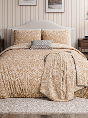 Helena Springfield Graphite Copper Sunflower Cosy Fleece Throw - Image 2 of 3