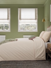 Helena Springfield Green Pink Ticking Stripe 100% Cotton Duvet Set - Image 1 of 5