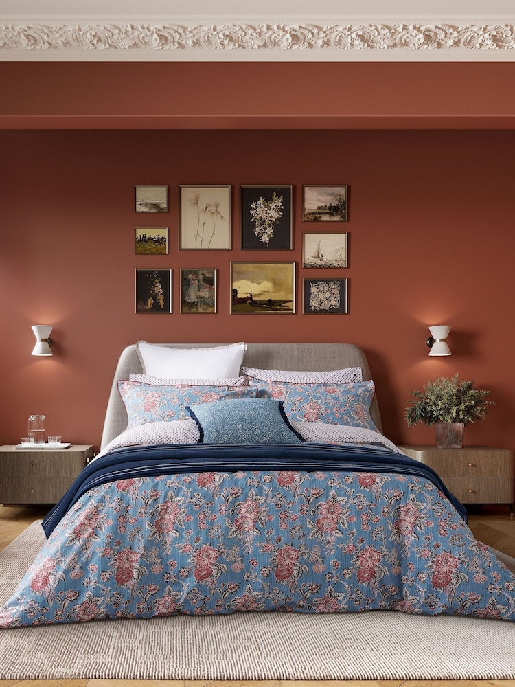 Bedeck of Belfast Denim Blue Emmeline 200 Thread Count Duvet Set - Image 2 of 3
