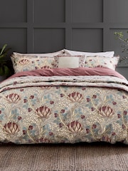 Morris & Co Grey Wine Artichoke Duvet Set - Image 1 of 3