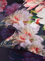 Ted Baker Navy Painted Posy 200 TC Sateen Duvet Set - Image 5 of 6