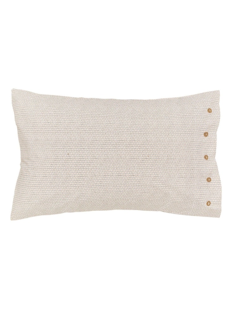 Bedeck of Belfast Charcoal/Tan Harun 200 Thread Count Pillowcases Pair - Image 5 of 5