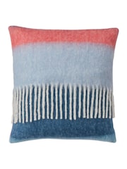 Land & Shore Blue Red Landscape Cosy Knit Cushion - Image 3 of 3