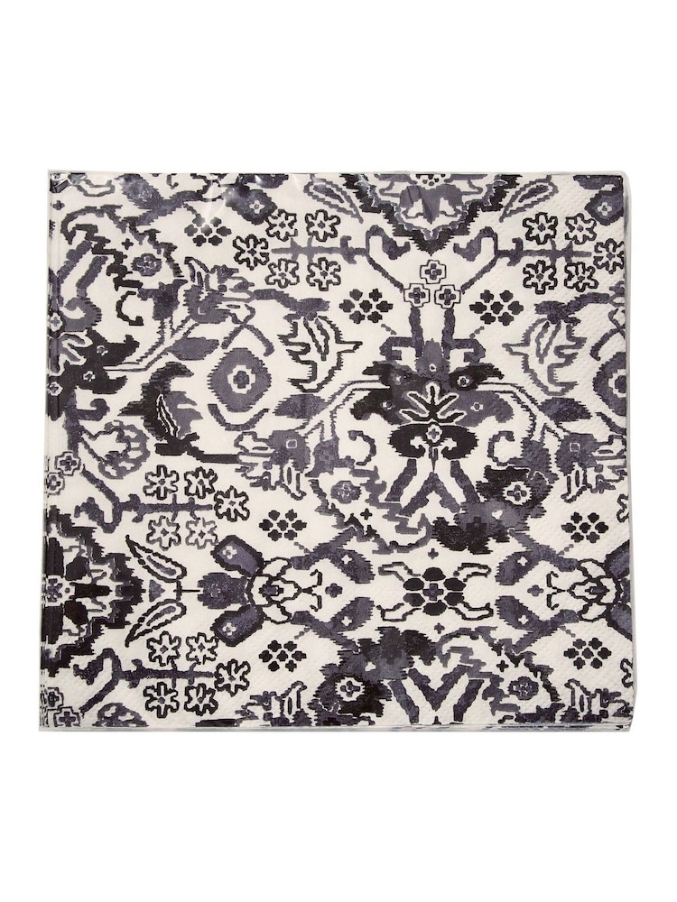 Bedeck of Belfast Set of 4 Charcoal Saja 100% Cotton Napkins - Image 2 of 2