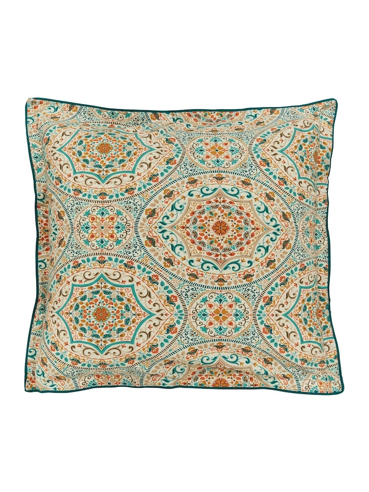 Bedeck of Belfast Gold Teal Addison 200 TC 100% Cotton Square Pillowcase - Image 5 of 5 Bedeck of Belfast Gold Teal Addison 200 TC 100% Cotton Square Pillowcase - Image 5 of 5