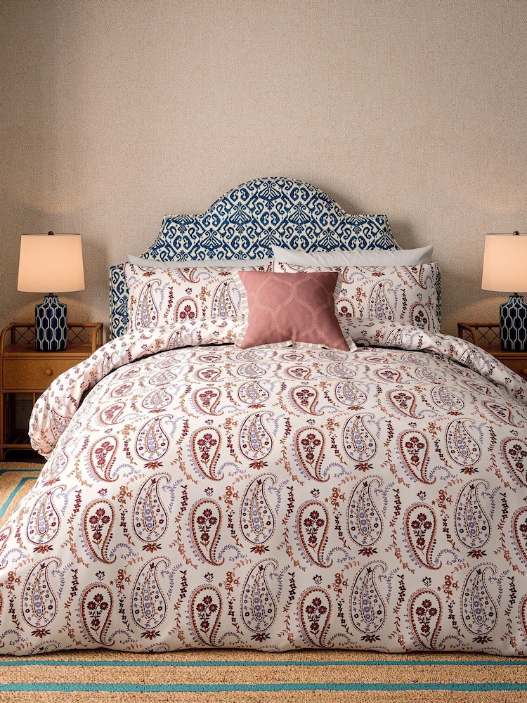Sanderson Pink Jamilia 100% Cotton Duvet Set - Image 1 of 5