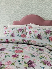 Sanderson Vinyard Rose Summer Peony 100% Cotton Duvet Set - Image 3 of 6