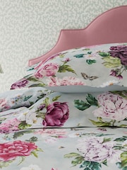 Sanderson Vinyard Rose Summer Peony 100% Cotton Duvet Set - Image 4 of 6
