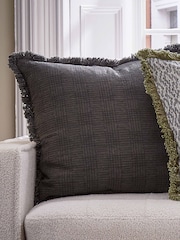 Bedeck of Belfast Charcoal/Silver Kadeen Cushion - Image 1 of 4