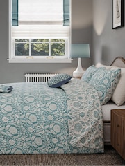 Helena Springfield Teal Sunflowers 100% Cotton Duvet Set - Image 2 of 5