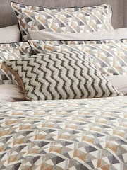 Bedeck of Belfast Charcoal  Tan Harun Cotton Cushion - Image 1 of 5