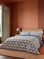 Scion Navy Tulip Trellis 100% Cotton Duvet Set - Image 2 of 6