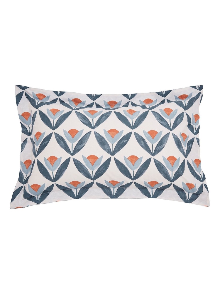 Scion Navy Tulip Trellis 100% Cotton Duvet Set - Image 6 of 6 Scion Navy Tulip Trellis 100% Cotton Duvet Set - Image 6 of 6