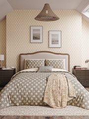 Helena Springfield Graphite Copper Woodland Trellis 100% Cotton Duvet Set - Image 2 of 5