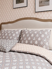 Helena Springfield Graphite Copper Woodland Trellis 100% Cotton Duvet Set - Image 3 of 5