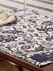 Bedeck of Belfast Set of 2 Charcoal Saja 100% Cotton Placemats - Image 2 of 3