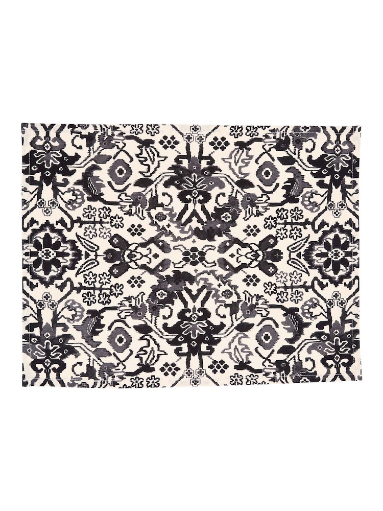Bedeck of Belfast Set of 2 Charcoal Saja 100% Cotton Placemats - Image 3 of 3