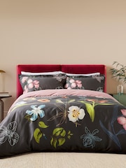 Ted Baker Charcoal New Hampton 200 TC Sateen Duvet Set - Image 2 of 6