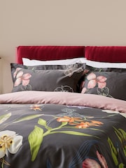 Ted Baker Charcoal New Hampton 200 TC Sateen Duvet Set - Image 4 of 6