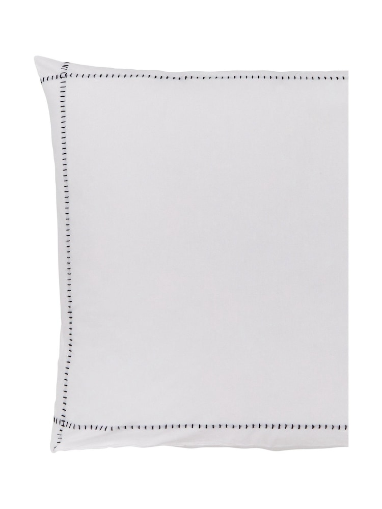 Bedeck of Belfast Chalk Charcoal Florence Embroidered Pillowcases Pair - Image 5 of 5 Bedeck of Belfast Chalk Charcoal Florence Embroidered Pillowcases Pair - Image 5 of 5