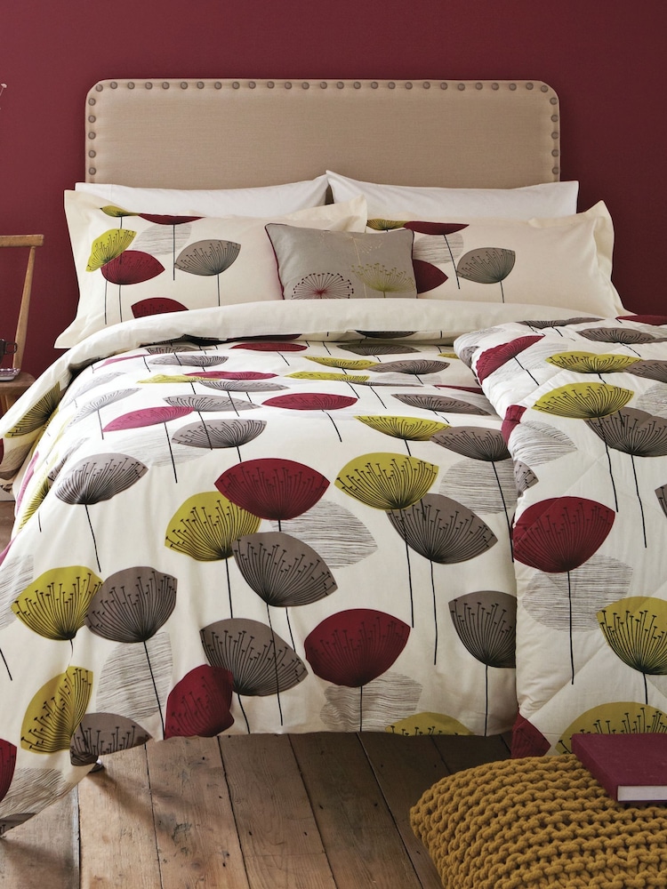 Sanderson Blackcurrant Dandelion Clocks Duvet Set - Image 1 of 4 Sanderson Blackcurrant Dandelion Clocks Duvet Set - Image 1 of 4
