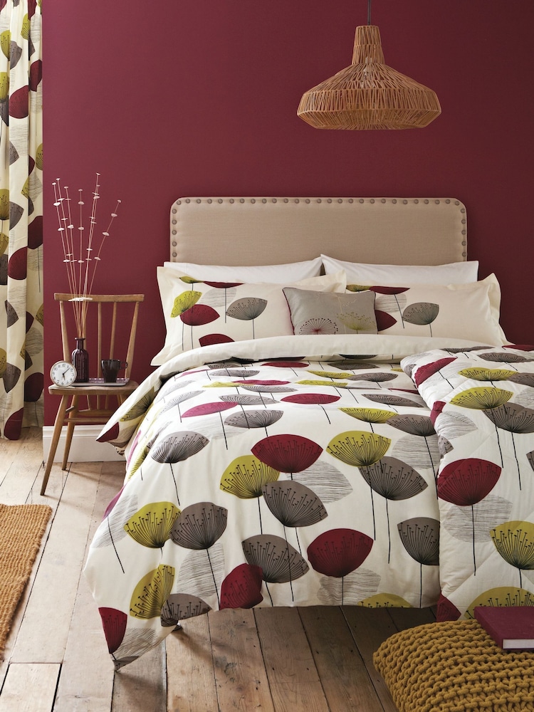 Sanderson Blackcurrant Dandelion Clocks Duvet Set - Image 2 of 4