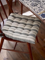 Bedeck of Belfast Charcoal Saja Stripe Seat Pad - Image 1 of 3
