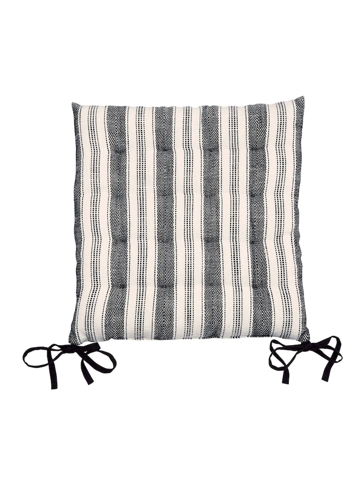 Bedeck of Belfast Charcoal Saja Stripe Seat Pad - Image 3 of 3