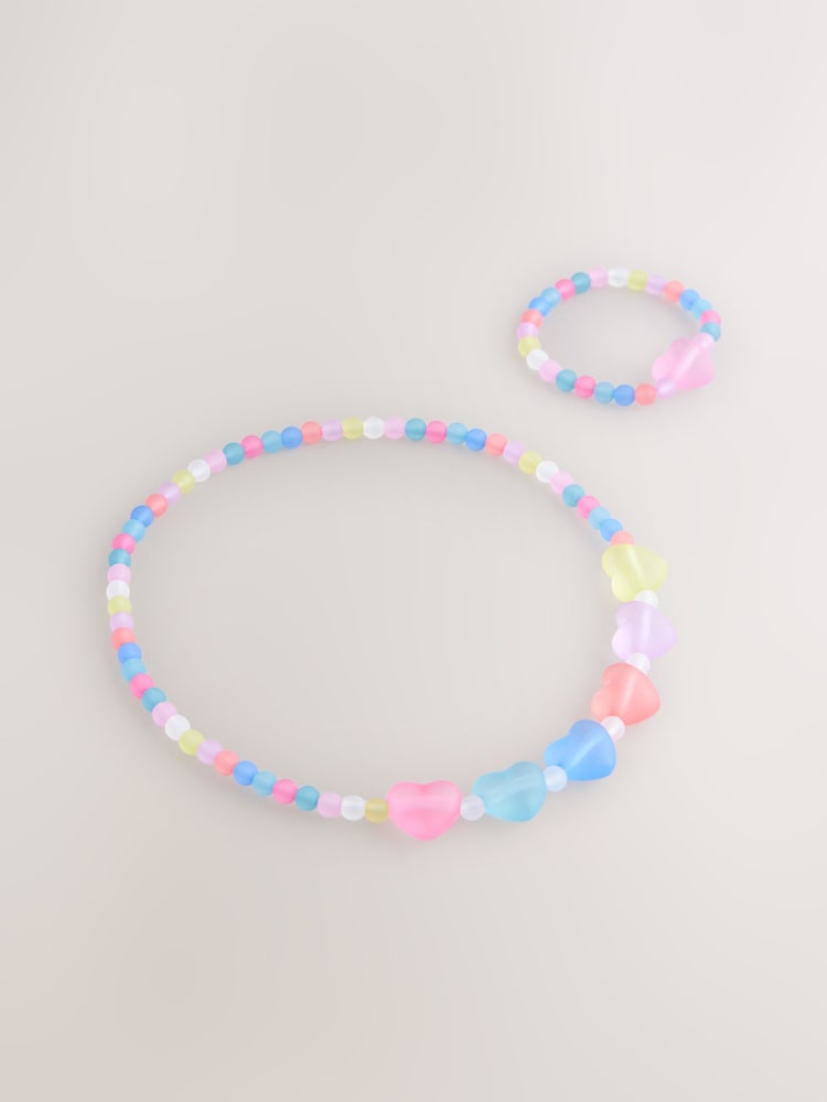 وردي - طقم مجوهرات خرز قوس قزح - صورة 1 من 4 وردي - طقم مجوهرات خرز قوس قزح - صورة 1 من 4