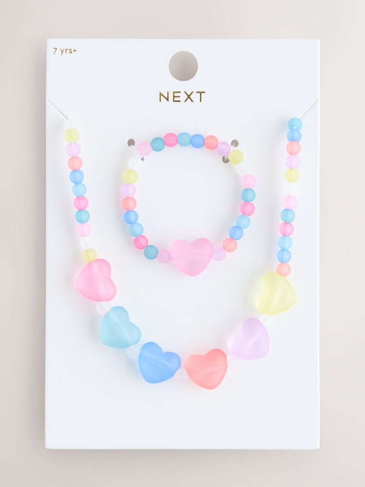 وردي - طقم مجوهرات خرز قوس قزح - صورة 4 من 4 وردي - طقم مجوهرات خرز قوس قزح - صورة 4 من 4