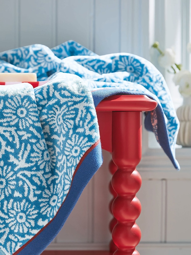 Land & Shore Blue Red Aster Towel - Image 1 of 2