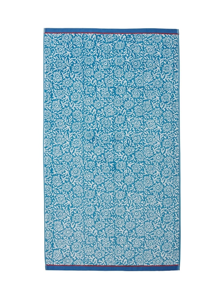 Land & Shore Blue Red Aster Towel - Image 2 of 2 Land & Shore Blue Red Aster Towel - Image 2 of 2